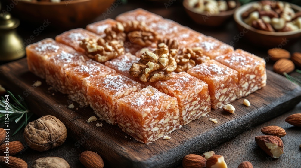 Delicious Turkish Delight: A Culinary Delight of Apricot and Nuts Delicious Turkish Delight: A Culinary Delight of Apricot and Nuts