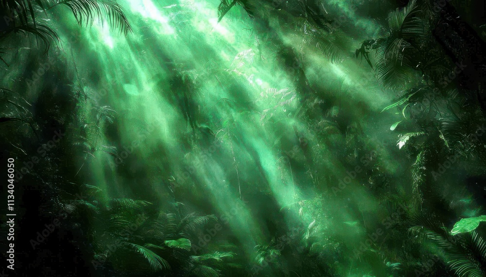 Obraz premium Exploring enchanted rainforest lush green forest nature photography serene environment aerial view tranquility and beauty