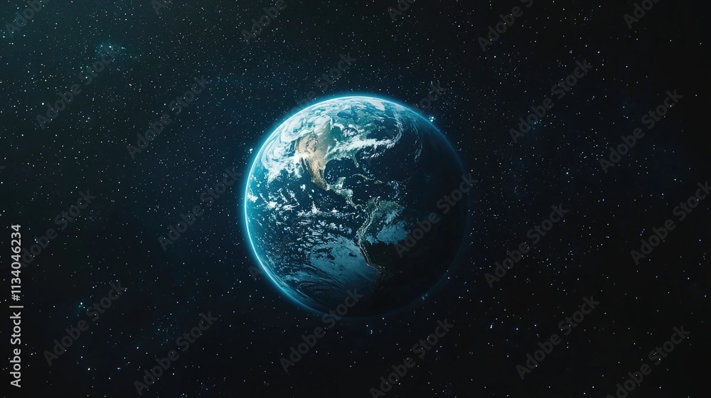 Planet earth rotating in space, in planet earth view from outer space. Planet earth rotating in space, in planet earth view from outer space.