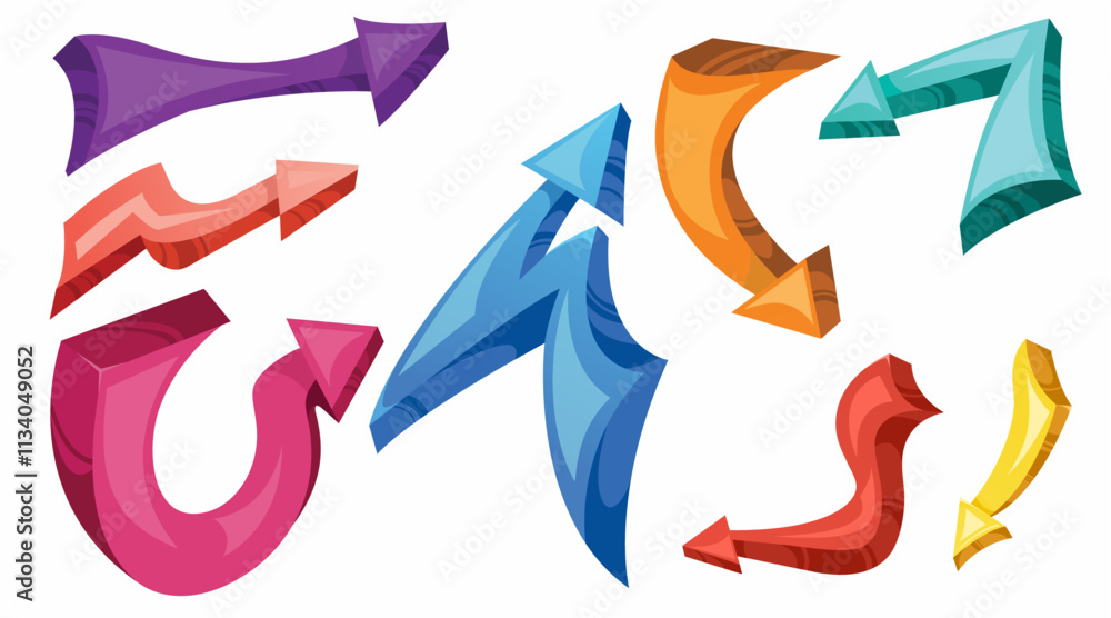 Design icon arrow multi color Design icon arrow multi color