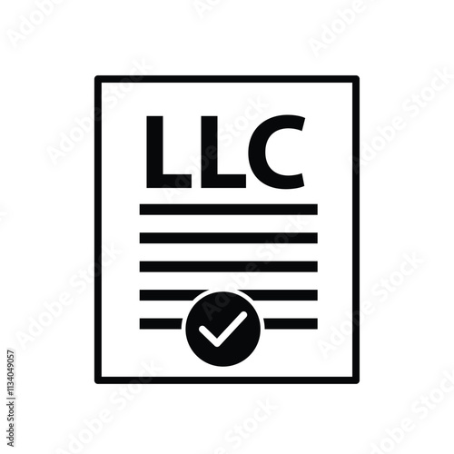 LLC icon, Limited Liability Company vector illustration design background