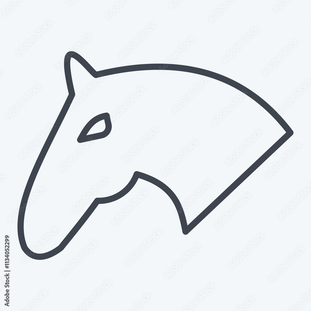 Icon Horse. related to Equestrian Sport symbol. line style. design editable Icon Horse. related to Equestrian Sport symbol. line style. design editable