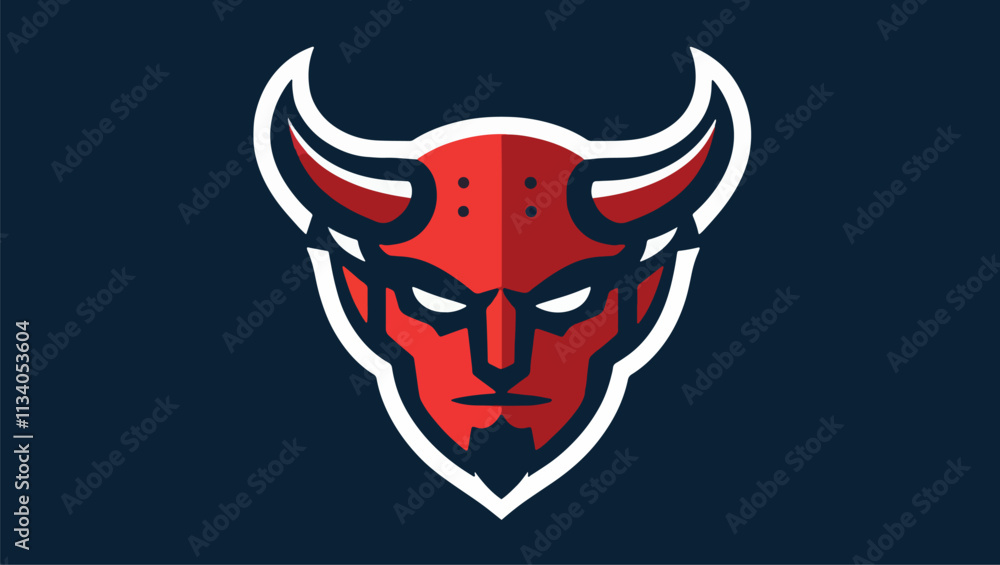 Devil's head silhouette logo in flat style Devil's head silhouette logo in flat style