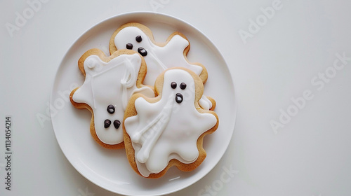 healthy ghost  shape cookies  photo