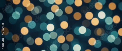 New Year's background with blue and golden bokeh lights