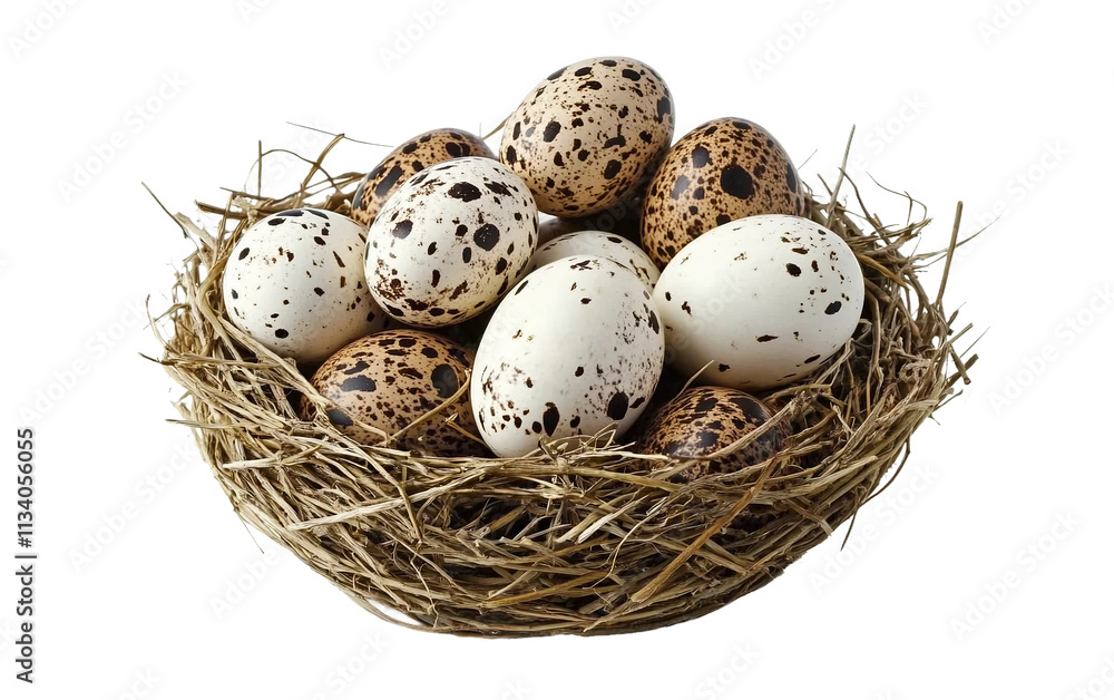 A Cluster of Eggs in the Nest isolated on transparent Background A Cluster of Eggs in the Nest isolated on transparent Background