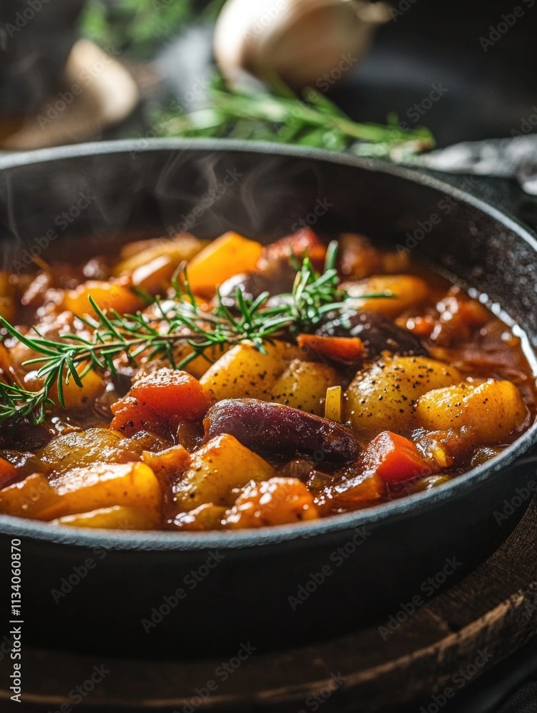 Stew on Wooden Table Stew on Wooden Table