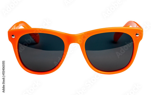Stylish Orange Sunglasses isolated on transparent Background