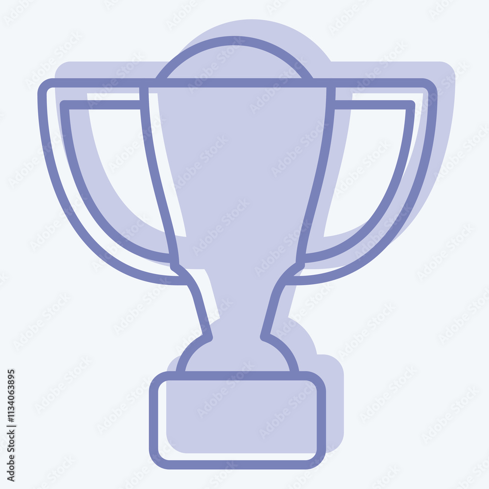Icon Trophy. related to Equestrian Sport symbol. two tone style. design editable Icon Trophy. related to Equestrian Sport symbol. two tone style. design editable