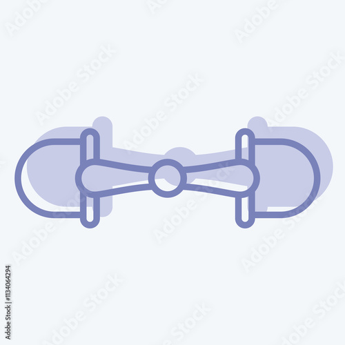 Icon Snaffle. related to Equestrian Sport symbol. two tone style. design editable