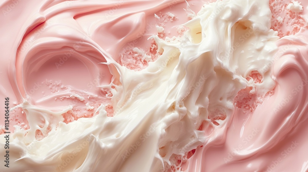 Pink and White Cream Swirl: A Delicious Food Photography Pink and White Cream Swirl: A Delicious Food Photography