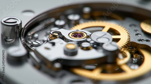 Wallpaper Mural close up inside watch clock gear ad cog Torontodigital.ca