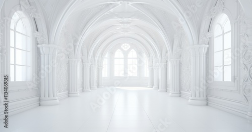 beautiful random white room background