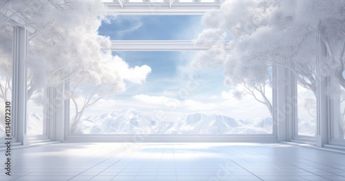 beautiful random white room background