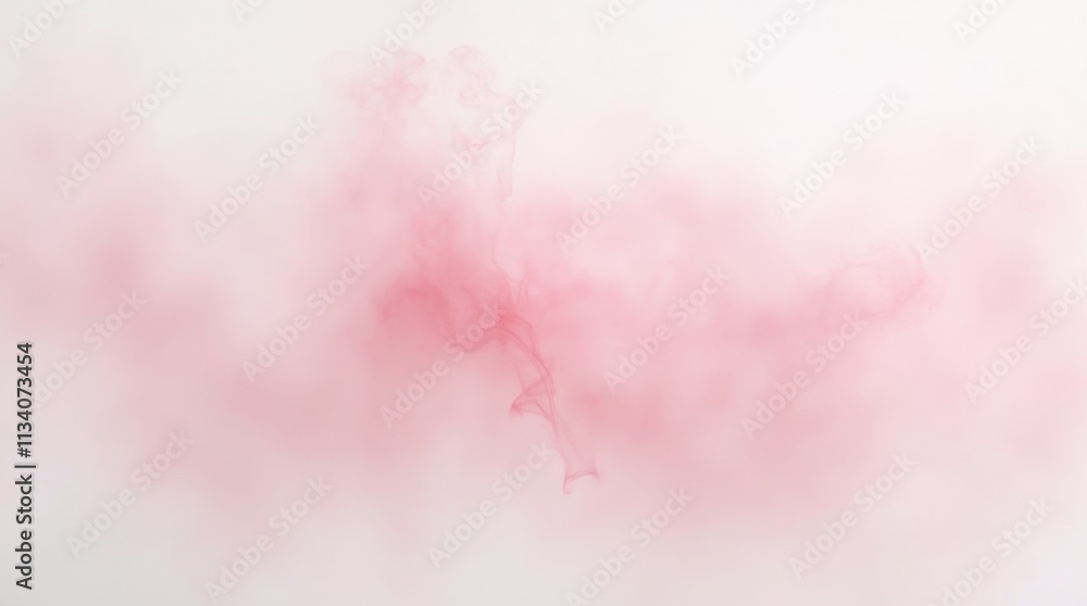 Obraz premium soft pink smoke on white background for gentle and dreamy abstract visuals