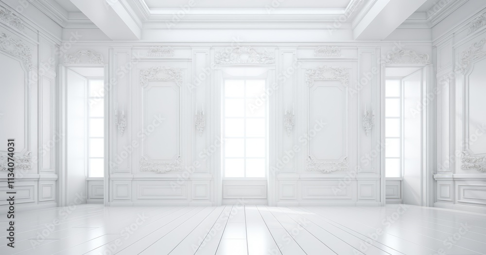 Fototapeta premium beautiful random white room background