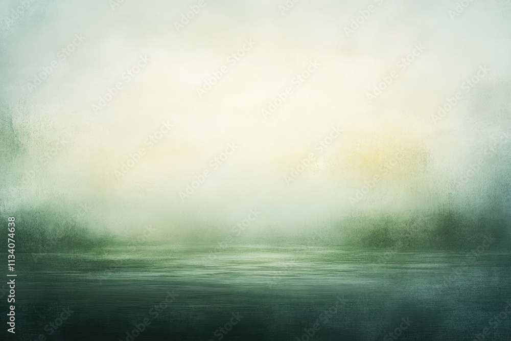 Fototapeta premium Serene Misty Landscape with Calm Waters