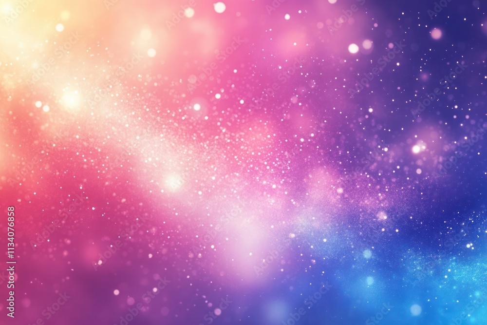 Obraz premium Colorful Cosmic Background with Bright Starry Effects