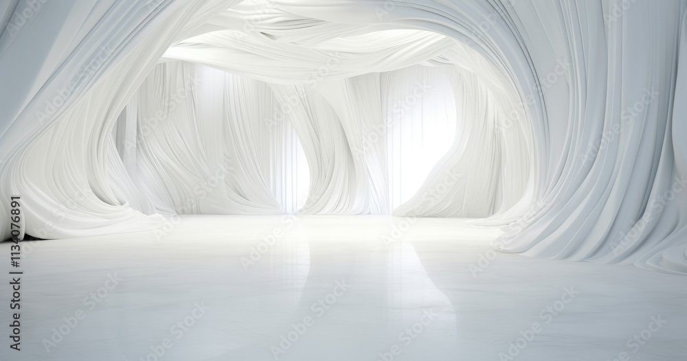 Obraz premium beautiful random white room background