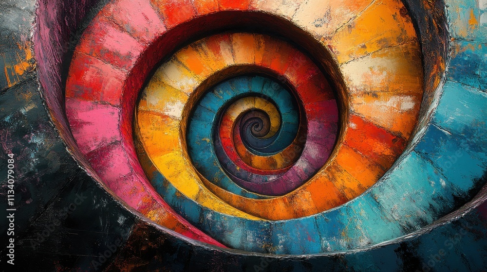 Fototapeta premium Vibrant pop art spirals