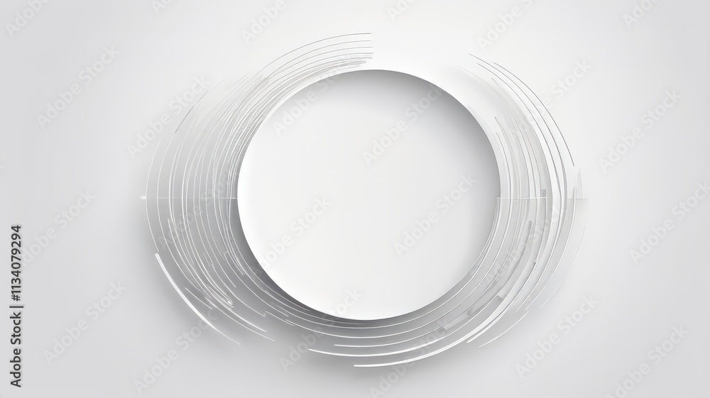Gradient white background with rounded lines and shadows Gradient white background with rounded lines and shadows