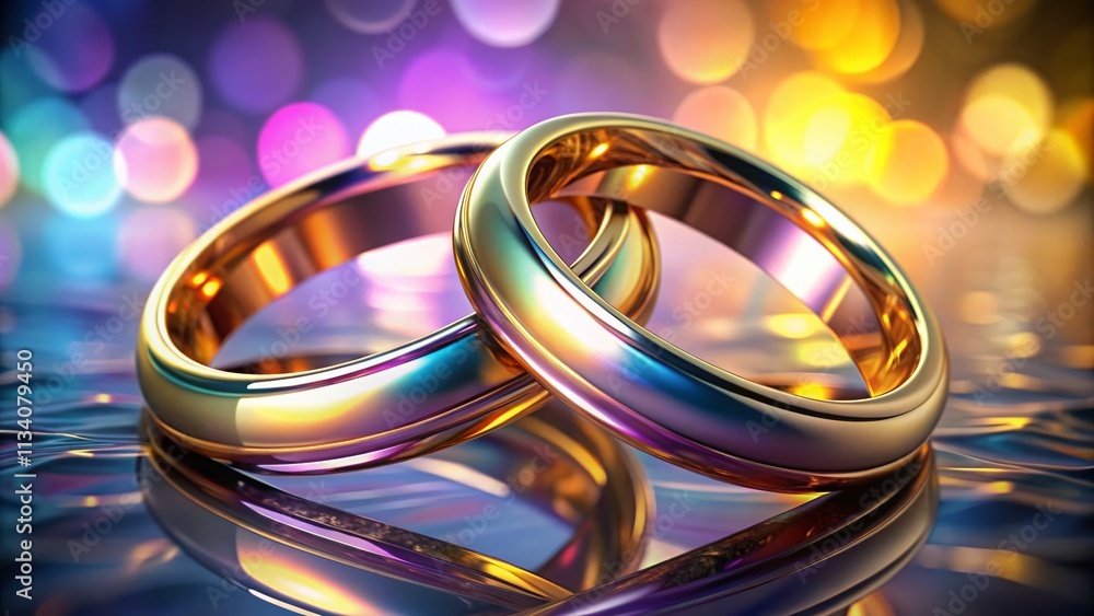 Wedding Rings - Unity and Love - High Depth of Field Illustration Wedding Rings - Unity and Love - High Depth of Field Illustration
