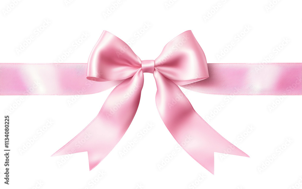 Natural Pink Ribbon isolated on transparent Background Natural Pink Ribbon isolated on transparent Background