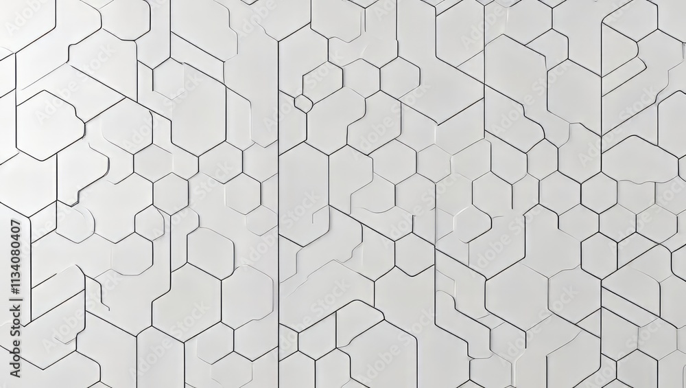 Fototapeta premium abstract white background with hexagonal pattern