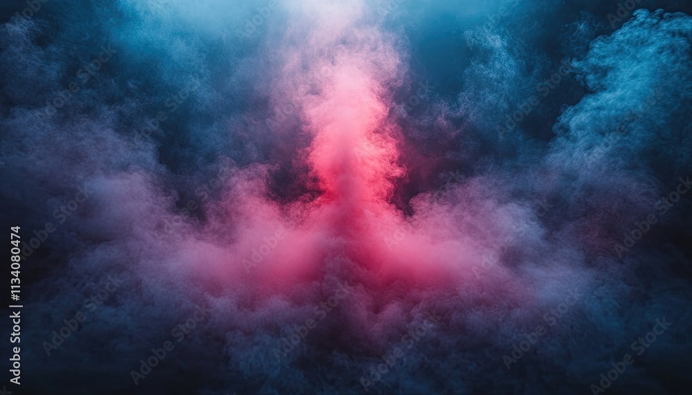 Blue and pink smoke clouds swirl, creating a dramatic, ethereal effect. Ideal for fantasy, mystical, or abstract designs; evokes mystery and depth. Blue and pink smoke clouds swirl, creating a dramatic, ethereal effect. Ideal for fantasy, mystical, or abstract designs; evokes mystery and depth.