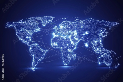 Global Network Background: A Futuristic Representation of Worldwide Connectivity