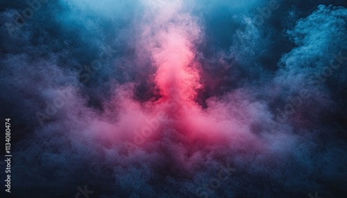 Wallpaper Mural Blue and pink smoke clouds swirl, creating a dramatic, ethereal effect. Ideal for fantasy, mystical, or abstract designs; evokes mystery and depth. Torontodigital.ca