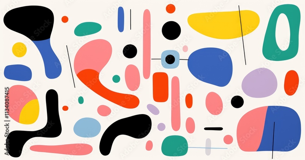 beautiful abstract simple shapes, vector illustration, simple lines, black line art, flat colors, colorful, orange green blue yellow purple red white black beautiful abstract simple shapes, vector illustration, simple lines, black line art, flat colors, colorful, orange green blue yellow purple red white black