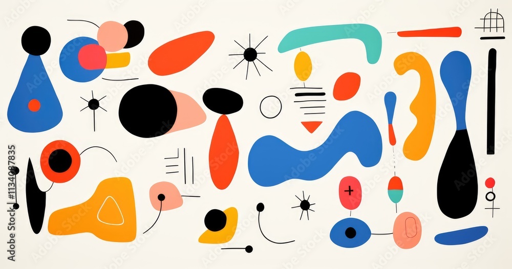 beautiful abstract simple shapes, vector illustration, simple lines, black line art, flat colors, colorful, orange green blue yellow purple red white black beautiful abstract simple shapes, vector illustration, simple lines, black line art, flat colors, colorful, orange green blue yellow purple red white black