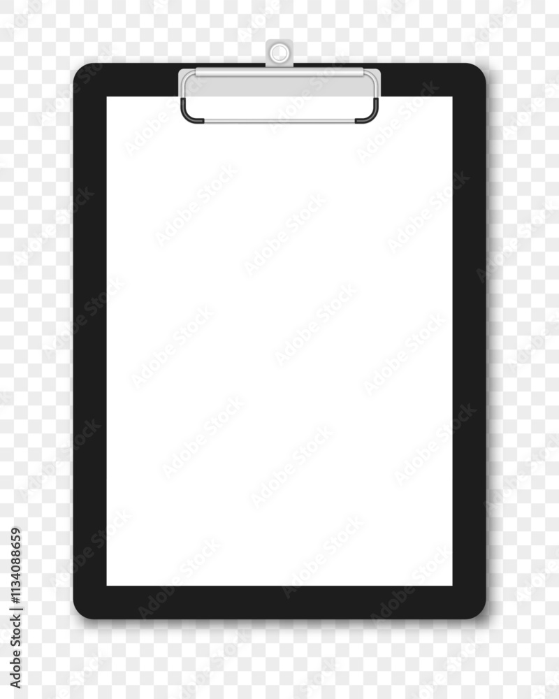 Detailed realistic tablet clipboard isolated Detailed realistic tablet clipboard isolated