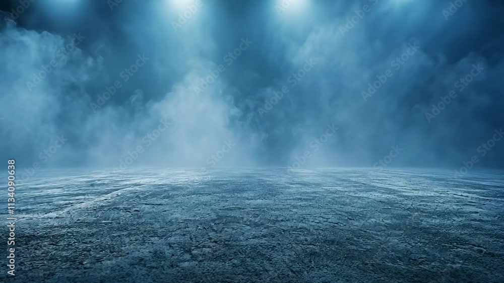 Dramatic Fog and Light Effects in a Dark Foggy Atmosphere Dramatic Fog and Light Effects in a Dark Foggy Atmosphere