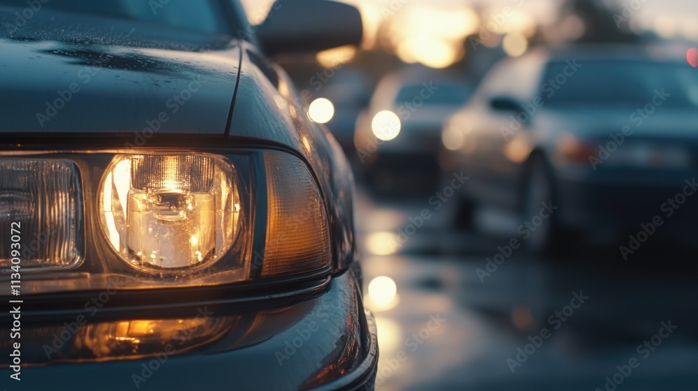 Car Headlight Close Up Car Headlight Close Up