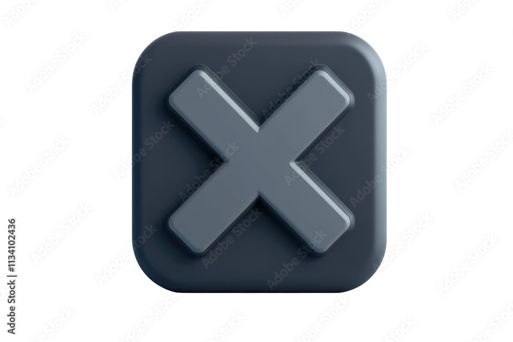 3D Cross Mark Icon Isolated on PNG Transparent Background 3D Cross Mark Icon Isolated on PNG Transparent Background
