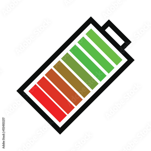 Battery charging charge indicator. Vector icon level Battery Energy powerfully full. Power running low up status batteries set logo Charge level empty loading bar Gadgets alkaline tags.