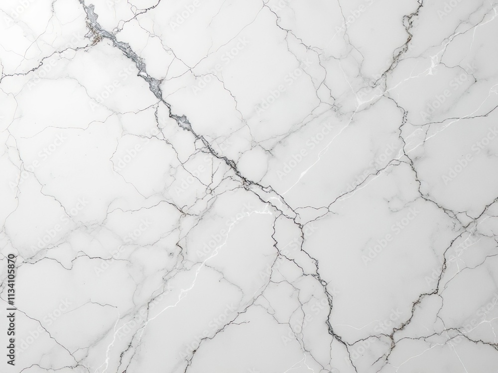 White Marble Surface with Elegant Vein Patterns White Marble Surface with Elegant Vein Patterns