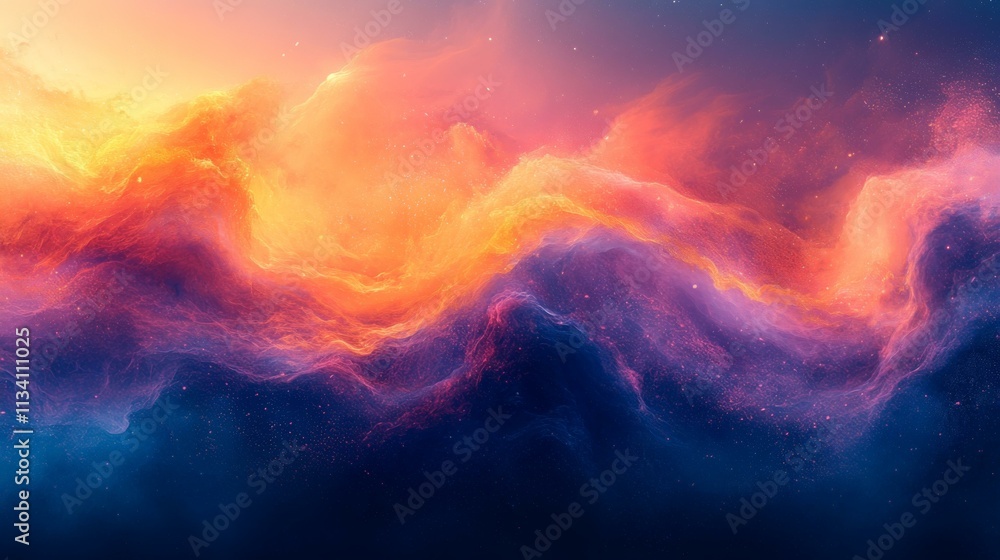 Vibrant Neon Sunset Over Mountains Vibrant Neon Sunset Over Mountains
