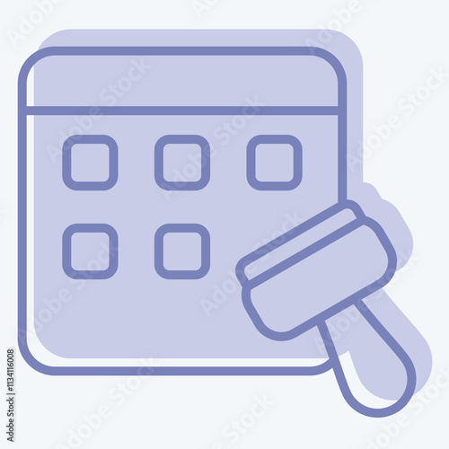 Icon Election Dates. related to Electiont symbol. two tone style. simple design editable