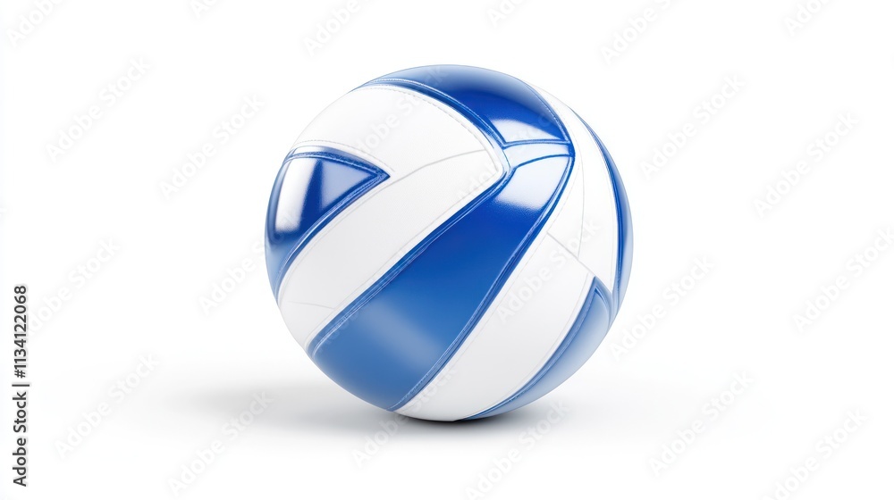 Blue and white volleyball, isolated on white background. Blue and white volleyball, isolated on white background.
