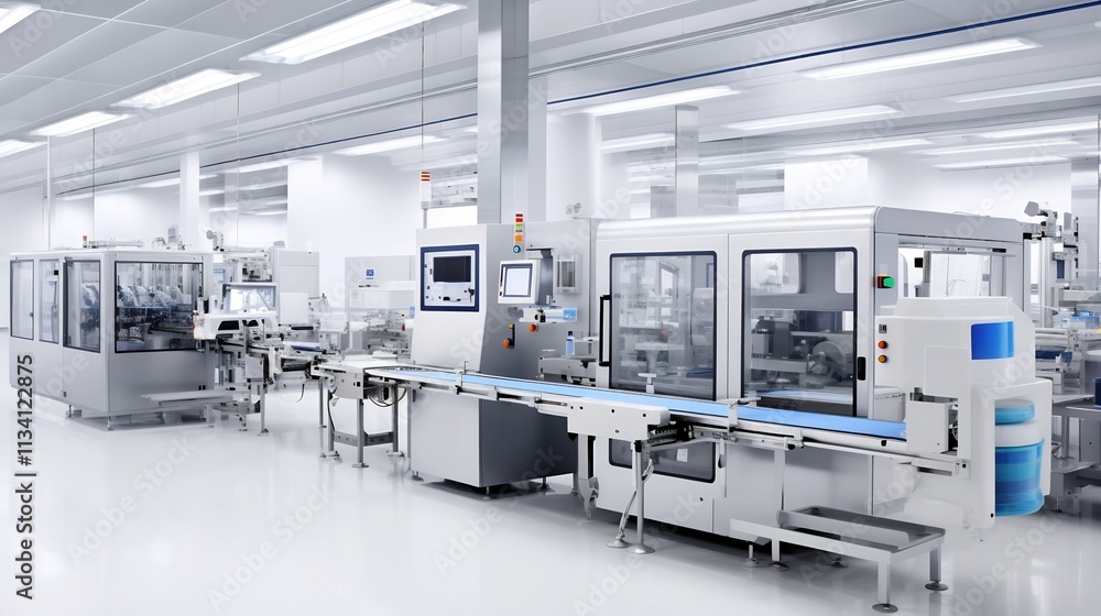 Efficient and Sophisticated Automated Factory Environment with High Tech Machinery Streamlined Workflows and Precision Manufacturing Processes Efficient and Sophisticated Automated Factory Environment with High Tech Machinery Streamlined Workflows and Precision Manufacturing Processes