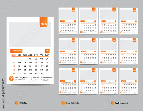 2025 Calendar Corporate Modern