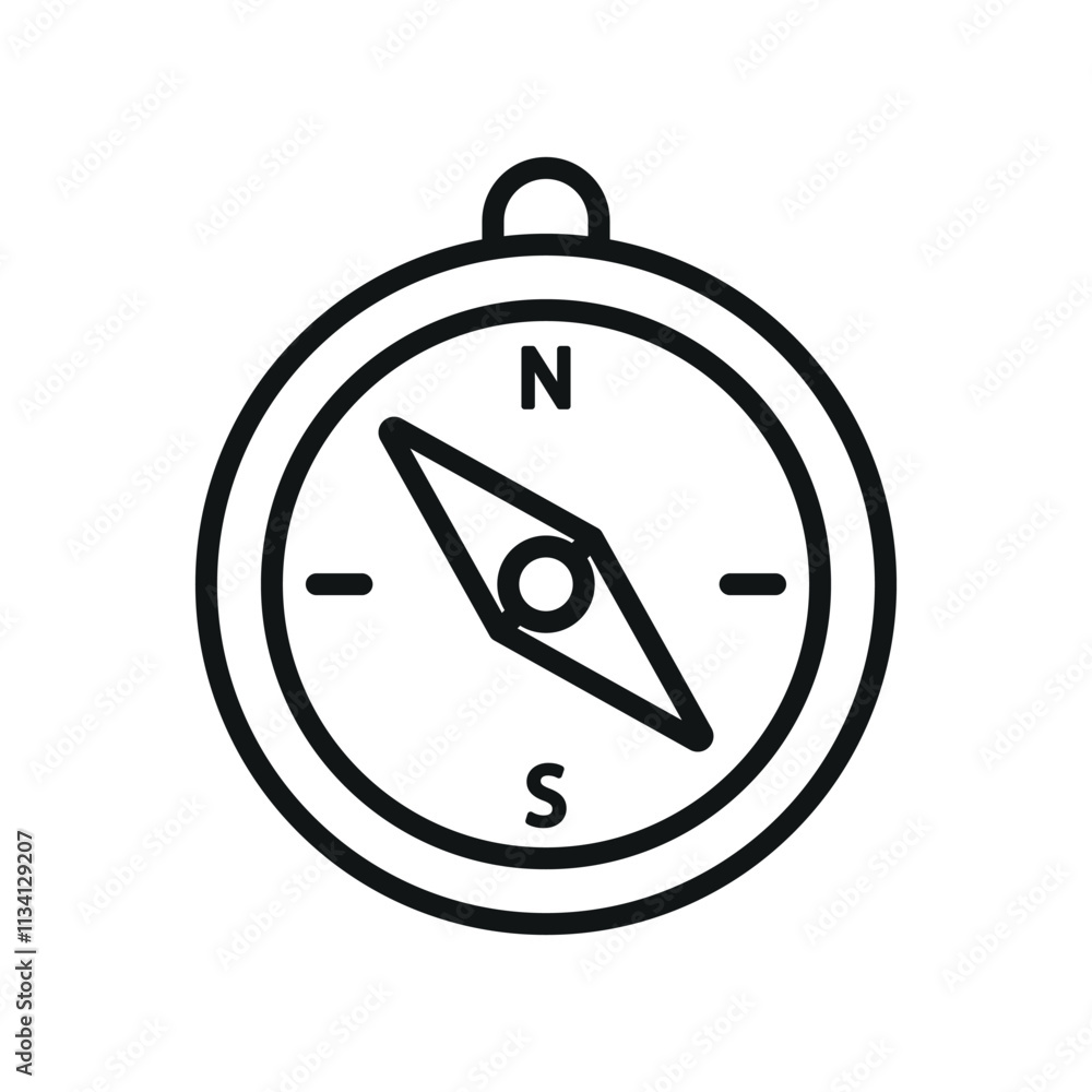 This compass icon features a modern and sleek design, making it ideal for navigation, travel, or exploration projects This compass icon features a modern and sleek design, making it ideal for navigation, travel, or exploration projects