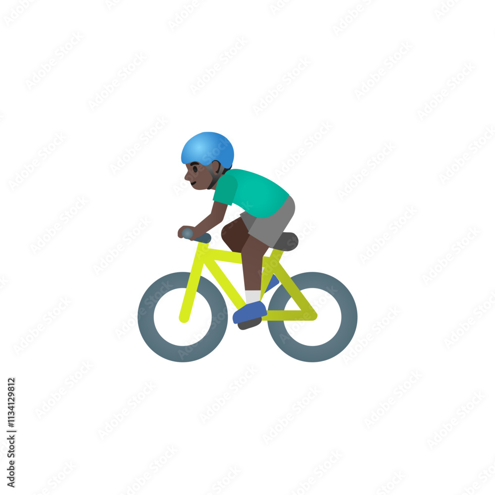 Fototapeta premium Person Biking Emoji