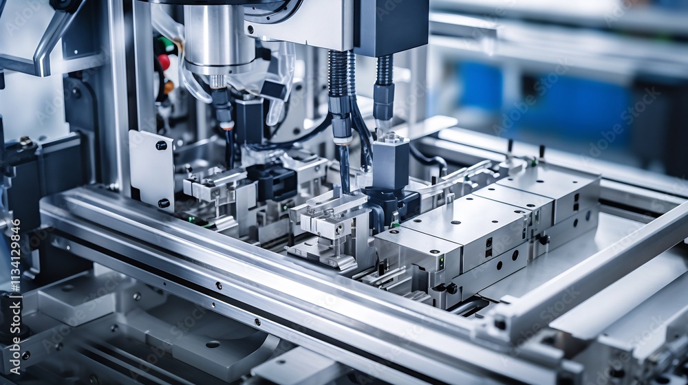 Automated layering of lithium ion cell separators in a streamlined battery production process showcasing the technological advancements and efficiency of modern energy storage manufacturing Automated layering of lithium ion cell separators in a streamlined battery production process showcasing the technological advancements and efficiency of modern energy storage manufacturing