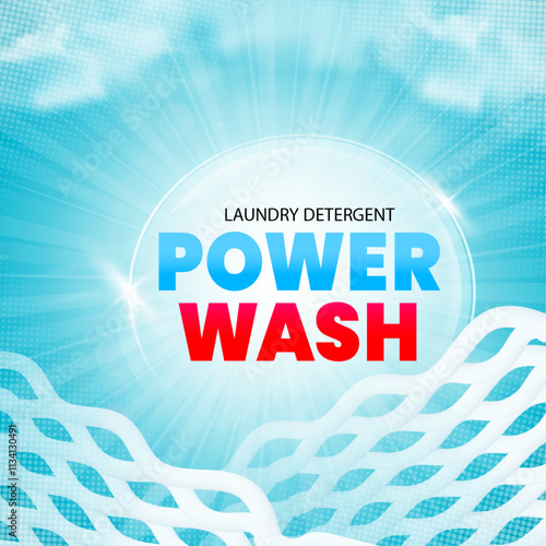 washing powder packet design template