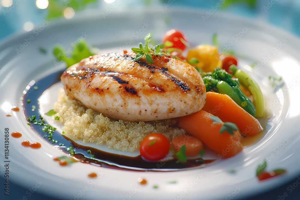 Fried chicken breast, sports nutrition. Fried chicken breast, sports nutrition.