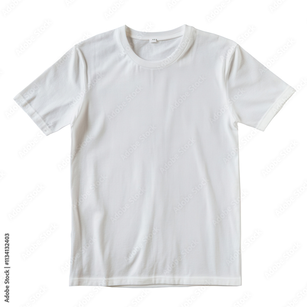 White Plain Clothes on Transparent Background White Plain Clothes on Transparent Background
